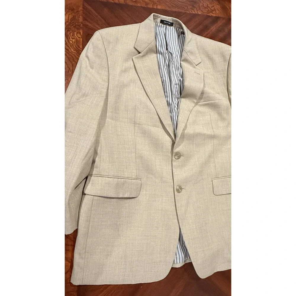 Lauren Ralph Lauren Mens Blazer 43R Tan Sport‎ Coat Two Button Macy's Jacket